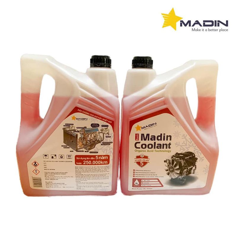 Dung dịch nước làm mát động cơ màu đỏ Madin Coolant Basic