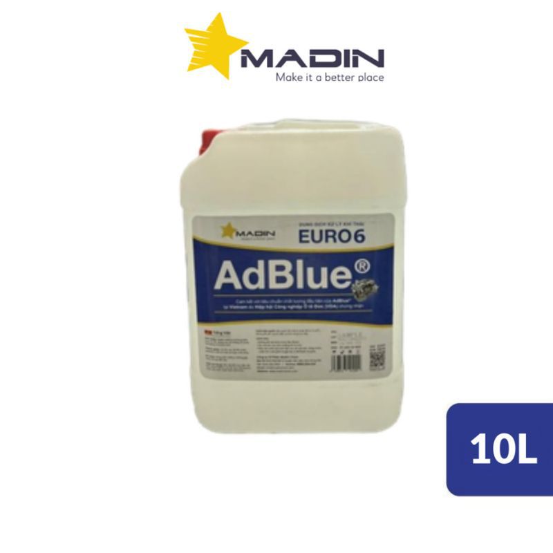 DUNG DỊCH XỬ LÝ KHÍ THẢI ĐỘNG CƠ DIESEL MADIN ADBLUE CAN 10LÍT  (CHUẨN ADBLUE)