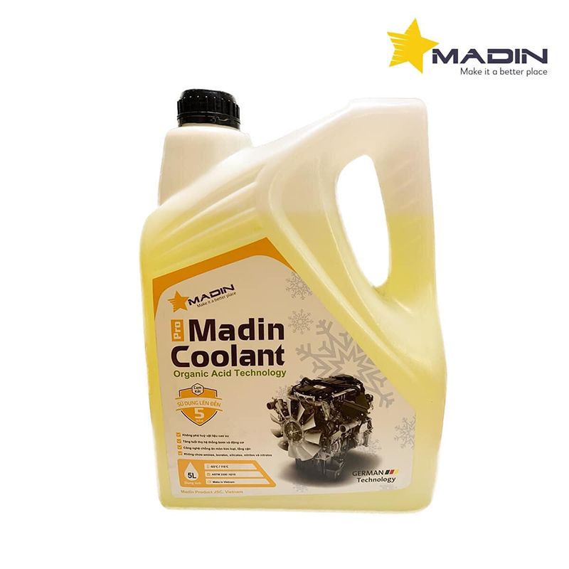 Dung dịch nước làm mát động cơ 5 lít Madin Coolant Pro