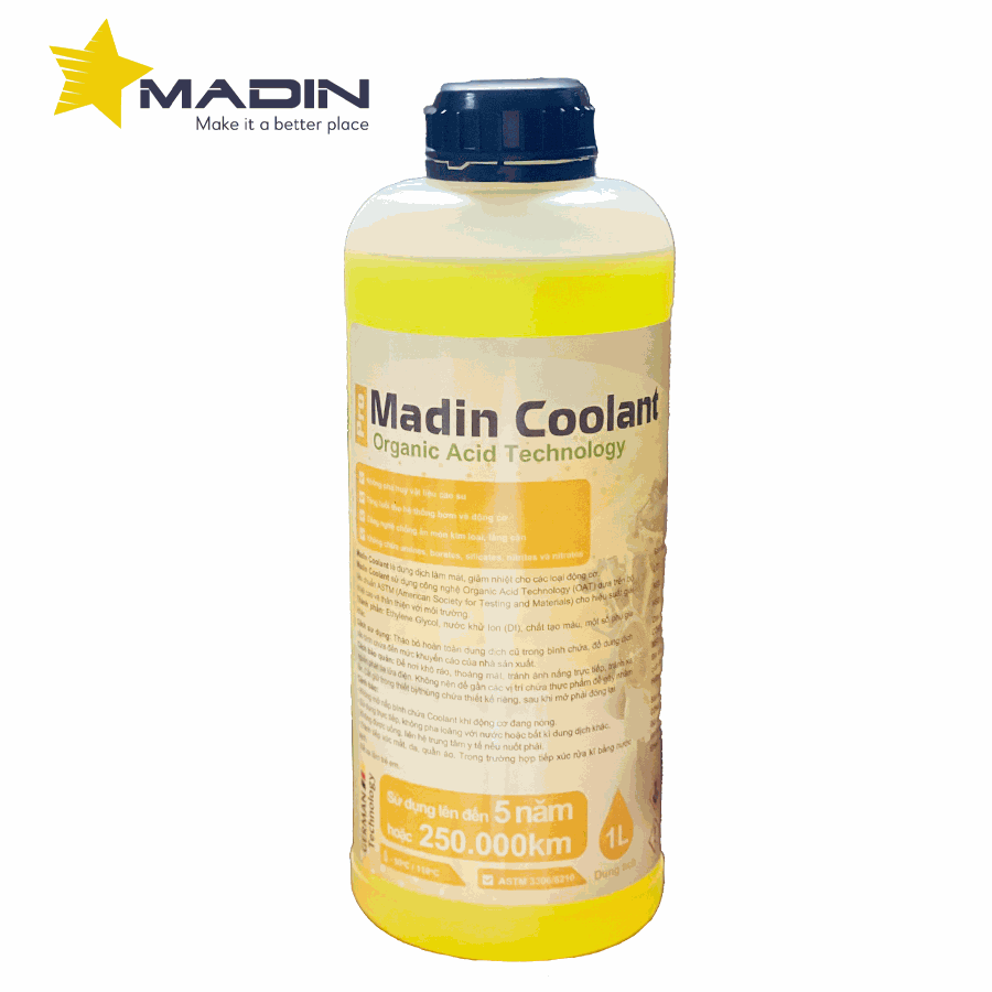 Nước làm mát động cơ 1 lít Madin Coolant Pro