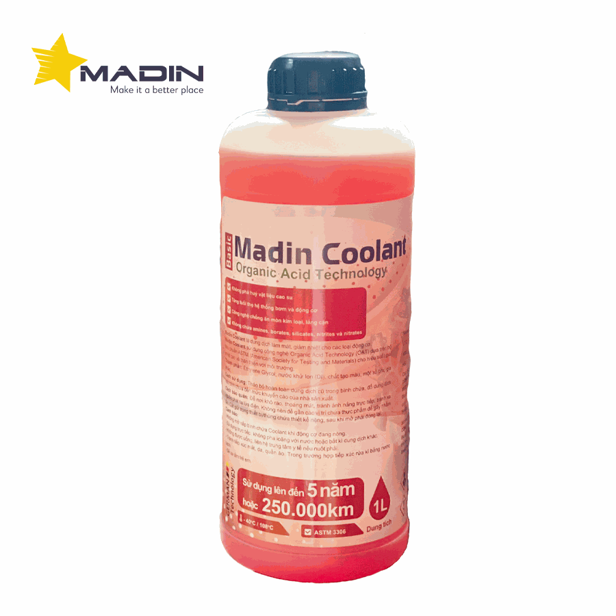 Dung dịch làm mát ô tô Madin Coolant Basic 1lít